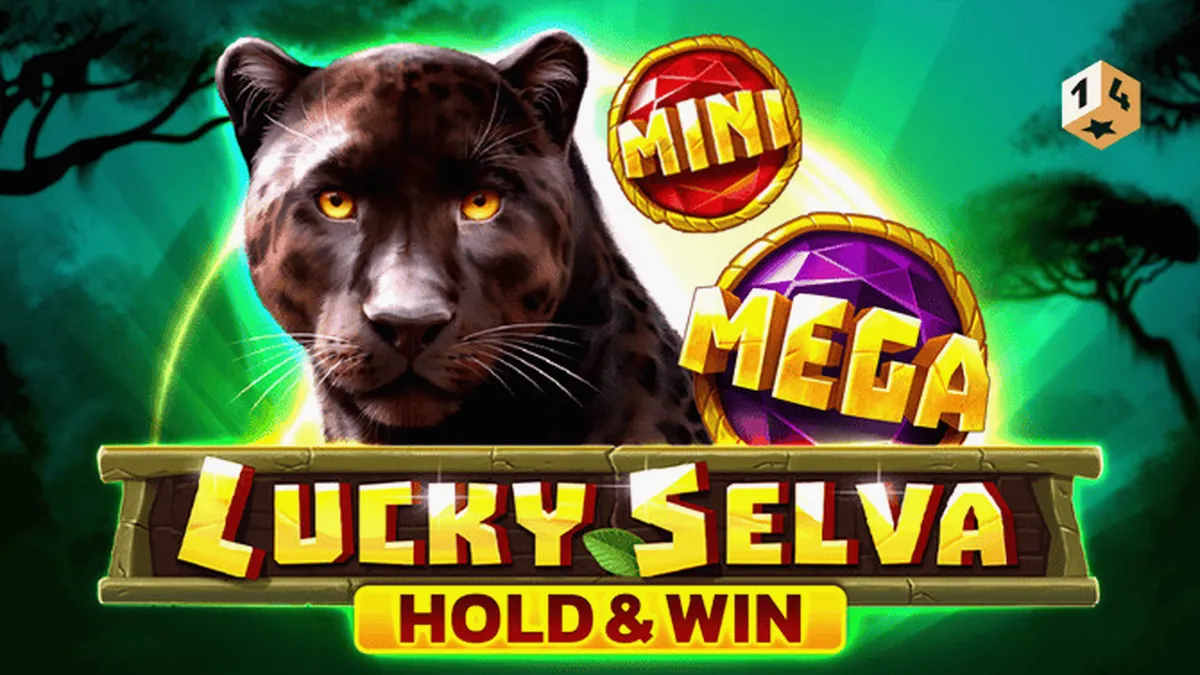 หน้าจอเกมสล็อต Lucky Selva Hold and Win ที่มีสัญลักษณ์สัตว์ป่าและเหรียญรางวัล